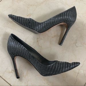 Manolo Blahnik Black and Metal BB Pumps Sz 37